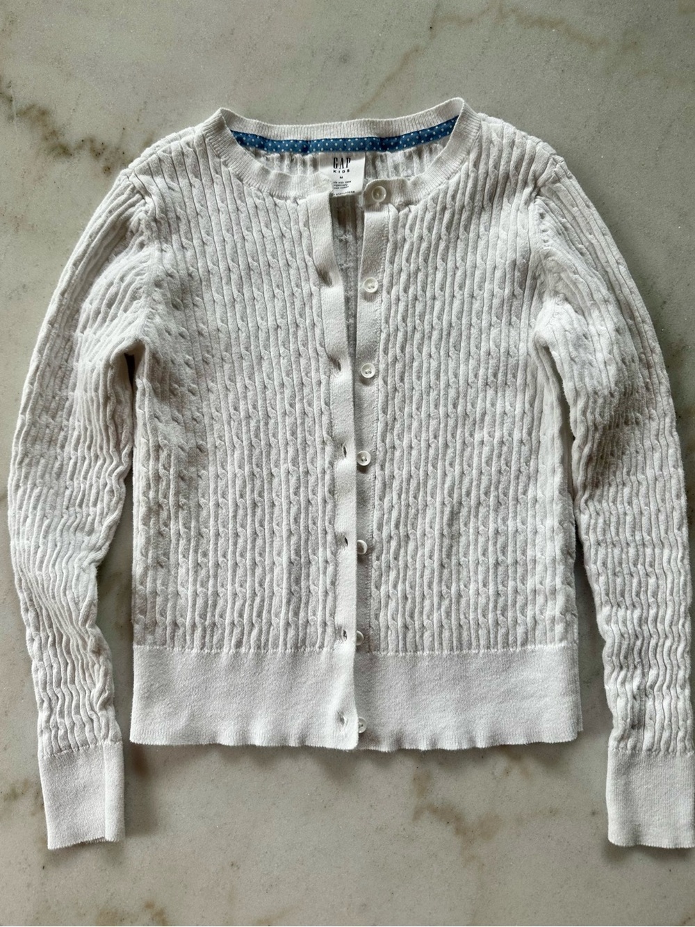 GAP kids White Cable-Knit Button Cardigan Sweater | Gap white cardigan
